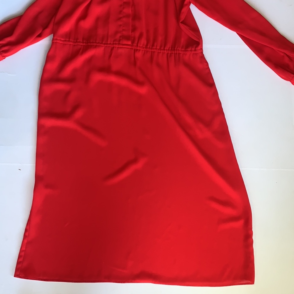 Ms. Chaus Vintage Red Sheer Dress Size 14 - Picture 3 of 10